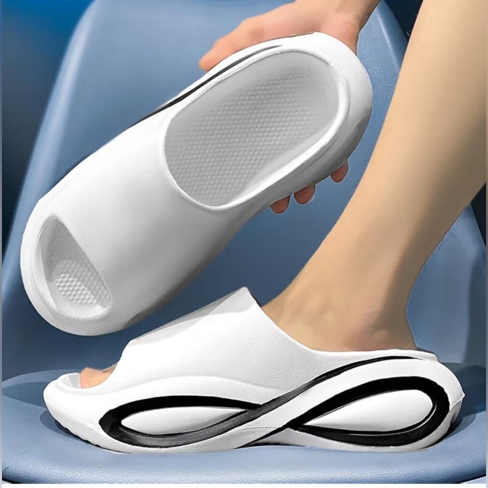 GSLMOLN Men's Solid EVA Chunky Slides Non Slip Quick-drying Open Toe Slippers